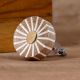 Round Brown and White Wooden Drawer Knobs
